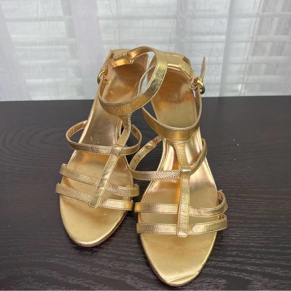 Coach, metallic gold strap he sandals, size 8 B. #002 - Picture 11 of 13